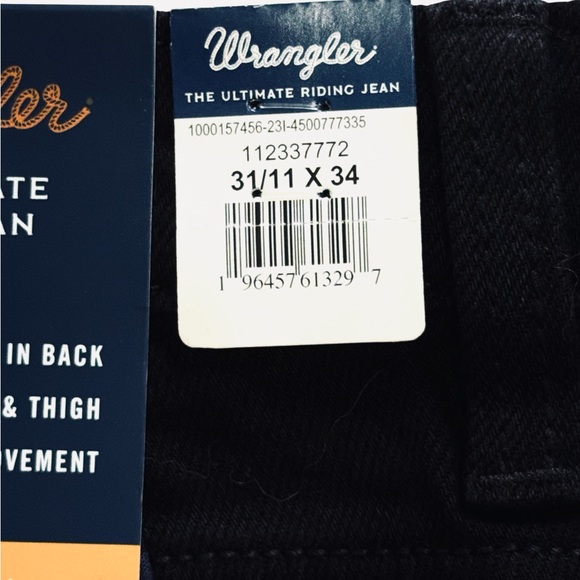 Wrangler Willow Mid Rise Boot Cut Ultimate Riding Jeans Black Womens Size 31x34 - Picture 10 of 11